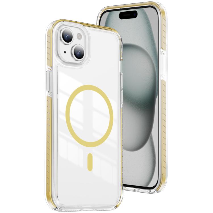 Capa de Telemóvel Híbrida em TPU com Acrílico Transparente e Escudo Cristalino Magnético, Para iPhone 16 Plus, Para iPhone 16, Para iPhone 15 Pro Max, Para iPhone 15 Pro, Para iPhone 15 Plus, Para iPhone 15