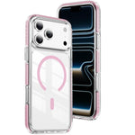 Capa de Telemóvel Híbrida em TPU com Acrílico Transparente e Escudo Cristalino Magnético, Para iPhone 17 Pro Max, Para iPhone 17 Pro, Para iPhone 17, Para iPhone Air, Para iPhone 16 Pro Max, Para iPhone 16 Pro