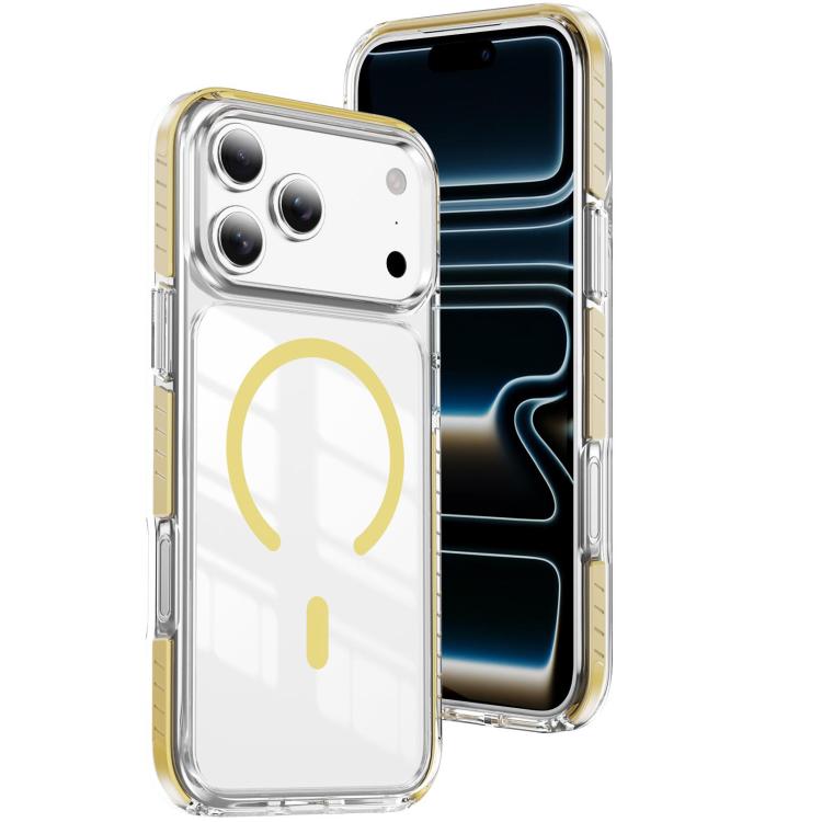 Capa de Telemóvel Híbrida em TPU com Acrílico Transparente e Escudo Cristalino Magnético, Para iPhone 17 Pro Max, Para iPhone 17 Pro, Para iPhone 17, Para iPhone Air, Para iPhone 16 Pro Max, Para iPhone 16 Pro