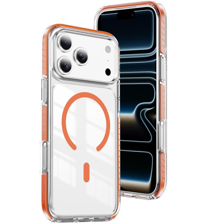 Capa de Telemóvel Híbrida em TPU com Acrílico Transparente e Escudo Cristalino Magnético, Para iPhone 17 Pro Max, Para iPhone 17 Pro, Para iPhone 17, Para iPhone Air, Para iPhone 16 Pro Max, Para iPhone 16 Pro