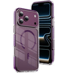 Capa de Telemóvel Híbrida em TPU com Acrílico Transparente e Escudo Cristalino Magnético, Para iPhone 17 Pro Max, Para iPhone 17 Pro, Para iPhone 17, Para iPhone Air, Para iPhone 16 Pro Max, Para iPhone 16 Pro
