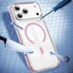 Capa de Telemóvel Híbrida em TPU com Acrílico Transparente e Escudo Cristalino Magnético, Para iPhone 17 Pro Max, Para iPhone 17 Pro, Para iPhone 17, Para iPhone Air, Para iPhone 16 Pro Max, Para iPhone 16 Pro