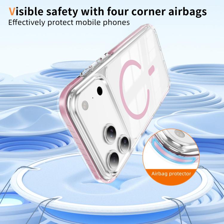 Capa de Telemóvel Híbrida em TPU com Acrílico Transparente e Escudo Cristalino Magnético, Para iPhone 17 Pro Max, Para iPhone 17 Pro, Para iPhone 17, Para iPhone Air, Para iPhone 16 Pro Max, Para iPhone 16 Pro