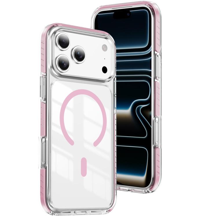 Capa de Telemóvel Híbrida em TPU com Acrílico Transparente e Escudo Cristalino Magnético, Para iPhone 17 Pro Max, Para iPhone 17 Pro, Para iPhone 17, Para iPhone Air, Para iPhone 16 Pro Max, Para iPhone 16 Pro