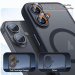Capa de Telemóvel Fosca Magnética XDcase com Sensação de Pele e Filme para Lente, Para iPhone 17 Pro Max, Para iPhone 17 Pro, Para iPhone 17, Para iPhone Air