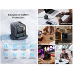 Carregador de Secretária GaN JOYROOM JR-TRD01 PODIX 140W 5-Portas, Ficha US, Ficha EU, Ficha UK