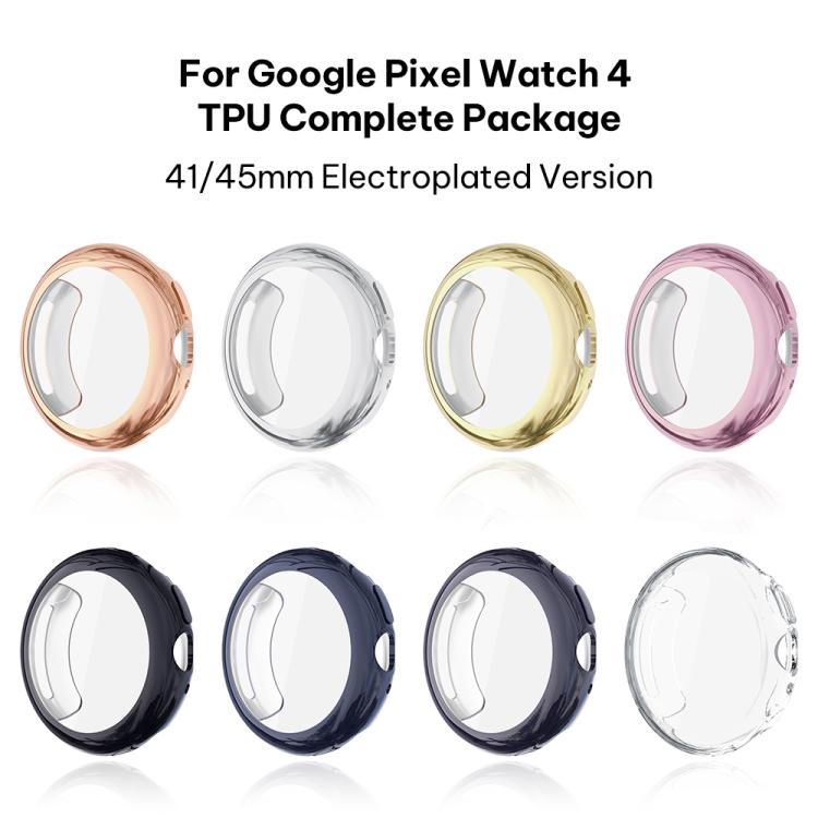 Capa integrada de TPU com película temperada xDfind para relógio, para Google Pixel Watch 4 / 3 45mm, para Google Pixel Watch 4 / 3 / 2 / 1 41mm