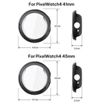 Capa integrada de TPU com película temperada xDfind para relógio, para Google Pixel Watch 4 / 3 45mm, para Google Pixel Watch 4 / 3 / 2 / 1 41mm
