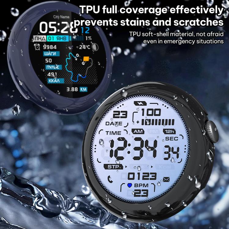 Capa integrada de TPU com película temperada xDfind para relógio, para Google Pixel Watch 4 / 3 45mm, para Google Pixel Watch 4 / 3 / 2 / 1 41mm