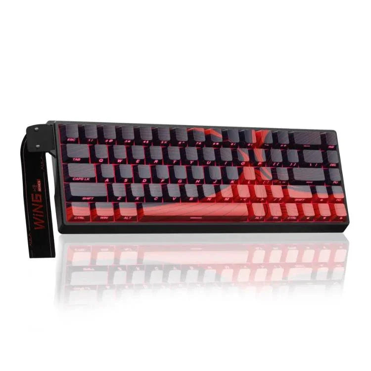 Teclado com Fios AULA WIN68HE Versão MAX 68 Teclas RGB, WIN68HE Eixo Magnético Vermelho Wing Chun