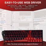 Teclado com Fios AULA WIN68HE Versão MAX 68 Teclas RGB, WIN68HE Eixo Magnético Vermelho Wing Chun