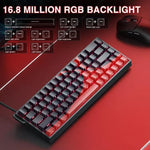 Teclado com Fios AULA WIN68HE Versão MAX 68 Teclas RGB, WIN68HE Eixo Magnético Vermelho Wing Chun
