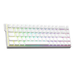 Teclado com Fios AULA WIN68HE Versão Standard 68 Teclas RGB, WIN68HE Eixo Magnético Madeira Cinzento Branco com Impressão Lateral