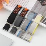 Pack de 5 Correias de Relógio em Nylon Trançado com Fivela Metálica de Dupla Secção xDfind, Para Apple Watch 42 / 44 / 45 / 46 / 49mm, Para Apple Watch 38 / 40 / 41 / S11 42mm