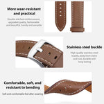 5 Pack xDfind Flat Head Black Shark Fine Grain Vegan Leather Watch Band, For Galaxy Watch9 / 8 / 8 Classic