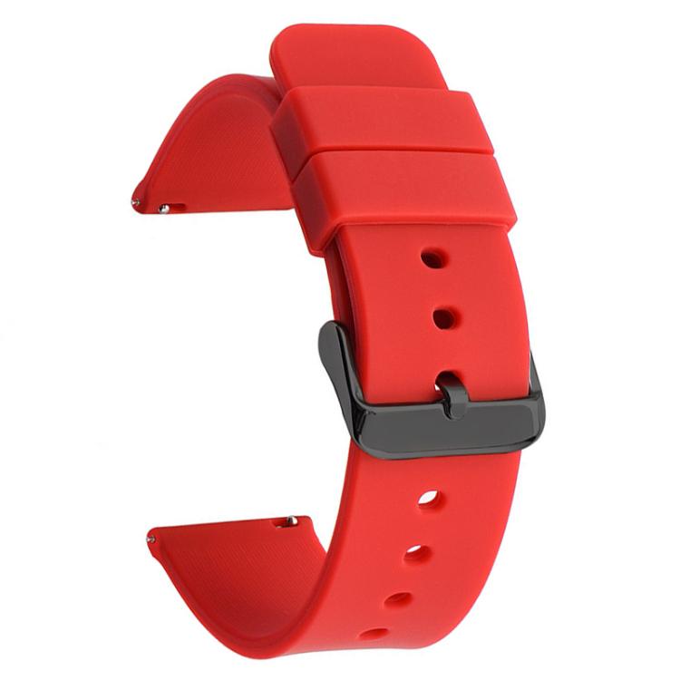 xDfind Stainless Steel Black Pin Buckle Solid Color Silicone Waterproof Watch Band, 10mm, 12mm, 14mm, 15mm