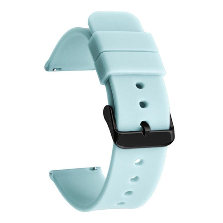 xDfind Stainless Steel Black Pin Buckle Solid Color Silicone Waterproof Watch Band, 10mm, 12mm, 14mm, 15mm