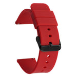 xDfind Stainless Steel Black Pin Buckle Solid Color Silicone Waterproof Watch Band, 10mm, 12mm, 14mm, 15mm