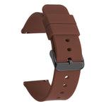 xDfind Stainless Steel Black Pin Buckle Solid Color Silicone Waterproof Watch Band, 10mm, 12mm, 14mm, 15mm