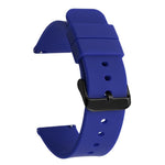 xDfind Stainless Steel Black Pin Buckle Solid Color Silicone Waterproof Watch Band, 10mm, 12mm, 14mm, 15mm