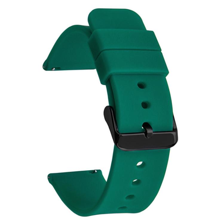 xDfind Stainless Steel Black Pin Buckle Solid Color Silicone Waterproof Watch Band, 10mm, 12mm, 14mm, 15mm