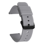 xDfind Stainless Steel Black Pin Buckle Solid Color Silicone Waterproof Watch Band, 10mm, 12mm, 14mm, 15mm