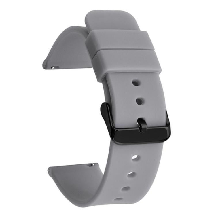 xDfind Stainless Steel Black Pin Buckle Solid Color Silicone Waterproof Watch Band, 10mm, 12mm, 14mm, 15mm