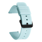 xDfind Stainless Steel Black Pin Buckle Solid Color Silicone Waterproof Watch Band, 10mm, 12mm, 14mm, 15mm