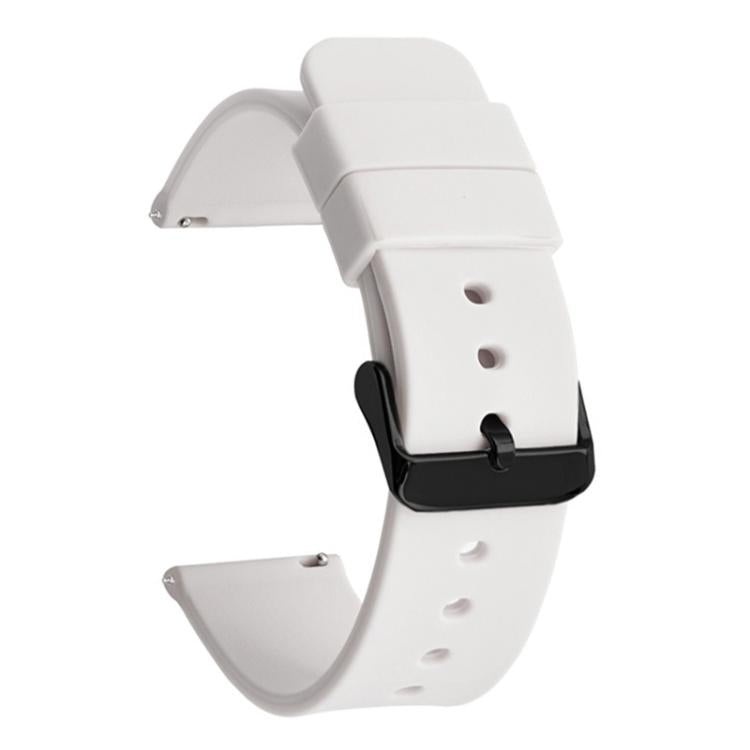xDfind Stainless Steel Black Pin Buckle Solid Color Silicone Waterproof Watch Band, 10mm, 12mm, 14mm, 15mm
