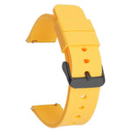 xDfind Stainless Steel Black Pin Buckle Solid Color Silicone Waterproof Watch Band, 10mm, 12mm, 14mm, 15mm