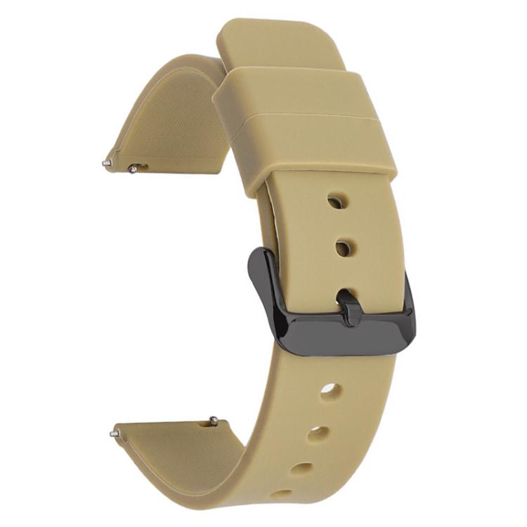 xDfind Stainless Steel Black Pin Buckle Solid Color Silicone Waterproof Watch Band, 10mm, 12mm, 14mm, 15mm