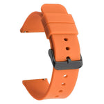 xDfind Stainless Steel Black Pin Buckle Solid Color Silicone Waterproof Watch Band, 10mm, 12mm, 14mm, 15mm