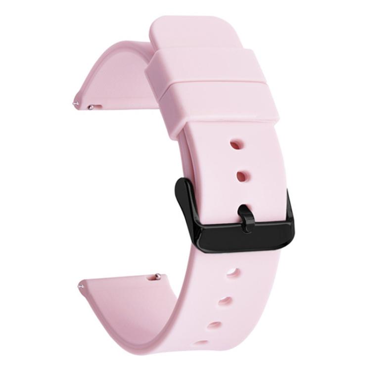 xDfind Stainless Steel Black Pin Buckle Solid Color Silicone Waterproof Watch Band, 20mm, 21mm, 22mm