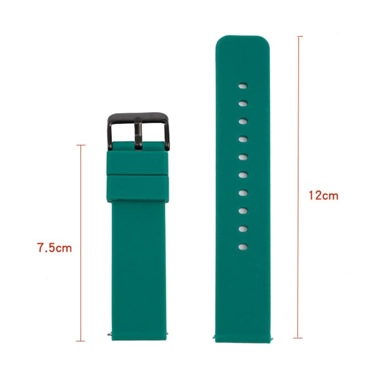 xDfind Stainless Steel Black Pin Buckle Solid Color Silicone Waterproof Watch Band, 10mm, 12mm, 14mm, 15mm