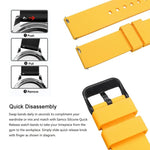 xDfind Stainless Steel Black Pin Buckle Solid Color Silicone Waterproof Watch Band, 10mm, 12mm, 14mm, 15mm