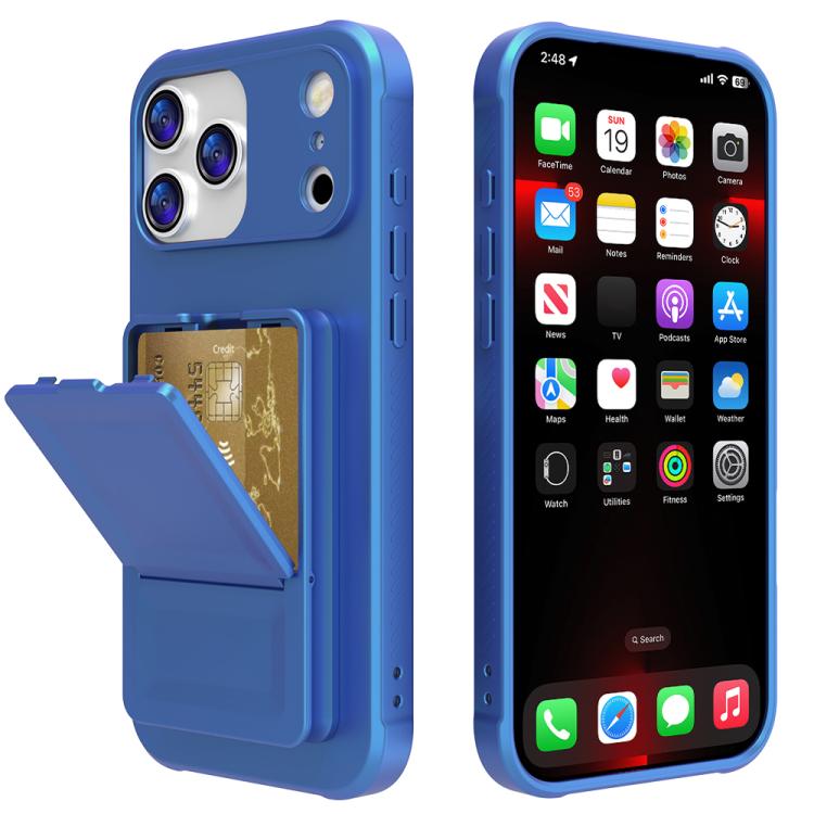 Capa de Telemóvel com Toque de Pele em TPU, Espelho Oculto e Bolsa para Cartões com Suporte, Para iPhone 17 Pro Max, Para iPhone 17 Pro, Para iPhone 17, Para iPhone Air