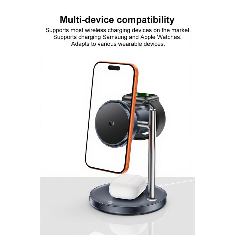 Yesido DS40 Qi2.2 3-in-1 Magnet Wireless Charging Station, DS40