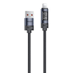 Cabo de Carregamento e Dados Yesido CA138L 12W 2.4A USB para 8 Pinos com Ecrã OLED, USB para 8 Pinos