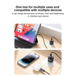 Cabo de Carregamento e Dados Yesido CA138L 12W 2.4A USB para 8 Pinos com Ecrã OLED, USB para 8 Pinos