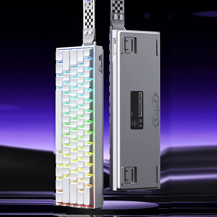 Teclado Mecânico Gaming Sem Fios AULA MINI60 HE Pro 61 Teclas RGB