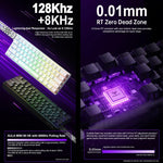 Teclado Mecânico Gaming Sem Fios AULA MINI60 HE Pro 61 Teclas RGB