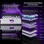 Teclado Mecânico Gaming Sem Fios AULA MINI60 HE Pro 61 Teclas RGB
