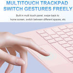 Capa de Couro para Tablet com Teclado Bluetooth e Touchpad, Para iPad 2025 / 2022, Para iPad Air 13 2025 / 2024 / Pro 12.9 2022