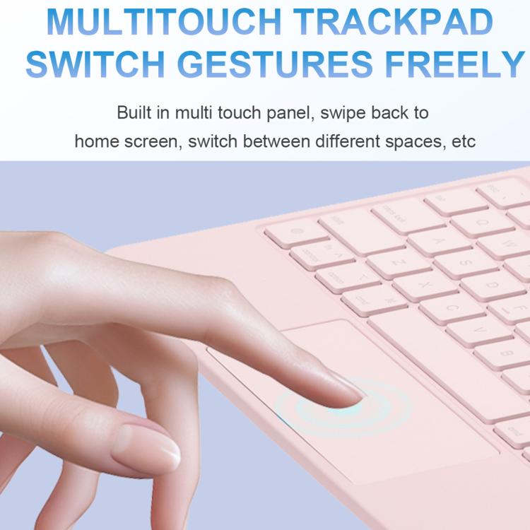 Capa de Couro para Tablet com Teclado Bluetooth e Touchpad, Para iPad 2025 / 2022, Para iPad Air 13 2025 / 2024 / Pro 12.9 2022