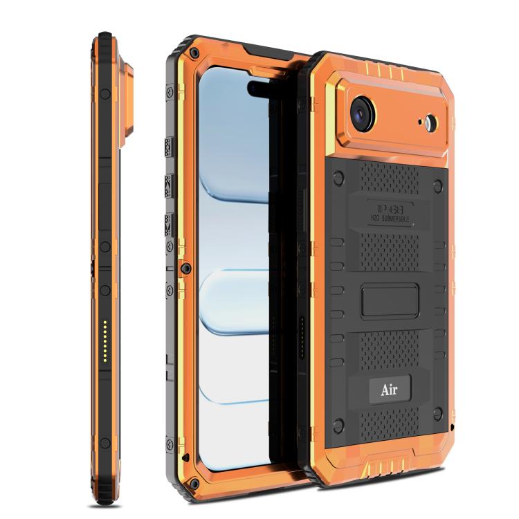 Capa de Telemóvel Híbrida em Metal e Silicone com Proteção Quádrupla, Para iPhone 17 Pro Max, Para iPhone 17 Pro, Para iPhone 17, Para iPhone Air