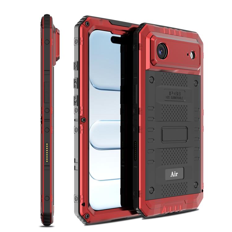 Capa de Telemóvel Híbrida em Metal e Silicone com Proteção Quádrupla, Para iPhone 17 Pro Max, Para iPhone 17 Pro, Para iPhone 17, Para iPhone Air