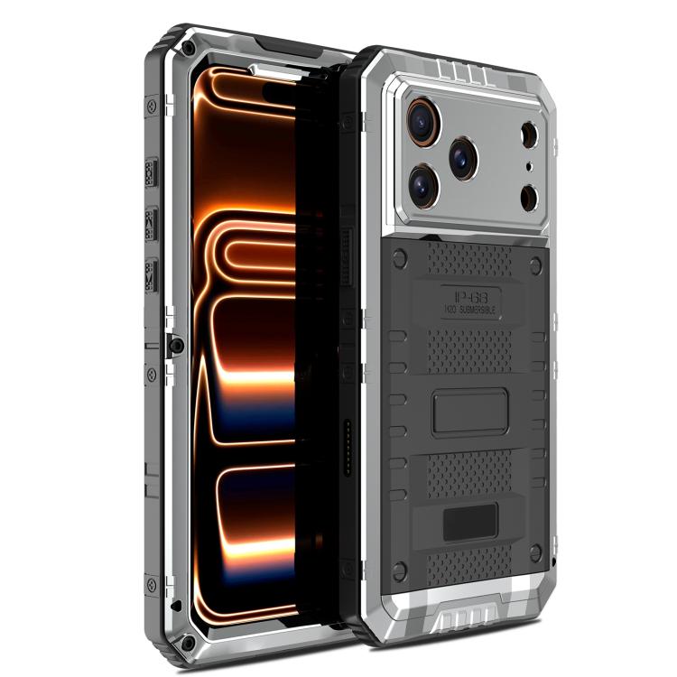 Capa de Telemóvel Híbrida em Metal e Silicone com Proteção Quádrupla, Para iPhone 17 Pro Max, Para iPhone 17 Pro, Para iPhone 17, Para iPhone Air