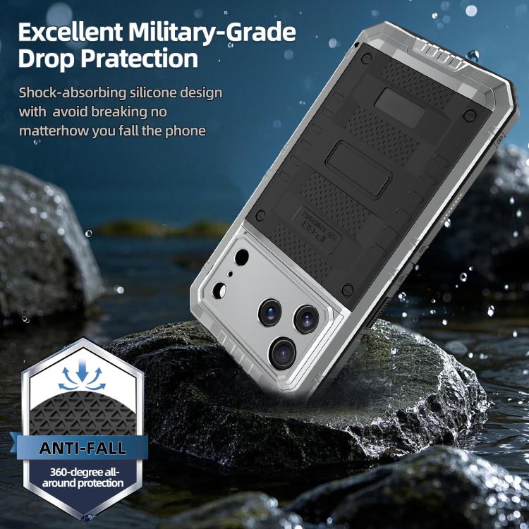 Capa de Telemóvel Híbrida em Metal e Silicone com Proteção Quádrupla, Para iPhone 17 Pro Max, Para iPhone 17 Pro, Para iPhone 17, Para iPhone Air