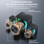 Coluna Bluetooth Yesido YSW41 40W Sistema 2.1 Canais com Subwoofer e Luzes RGB Coloridas, YSW41