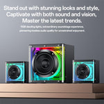 Coluna Bluetooth Yesido YSW41 40W Sistema 2.1 Canais com Subwoofer e Luzes RGB Coloridas, YSW41